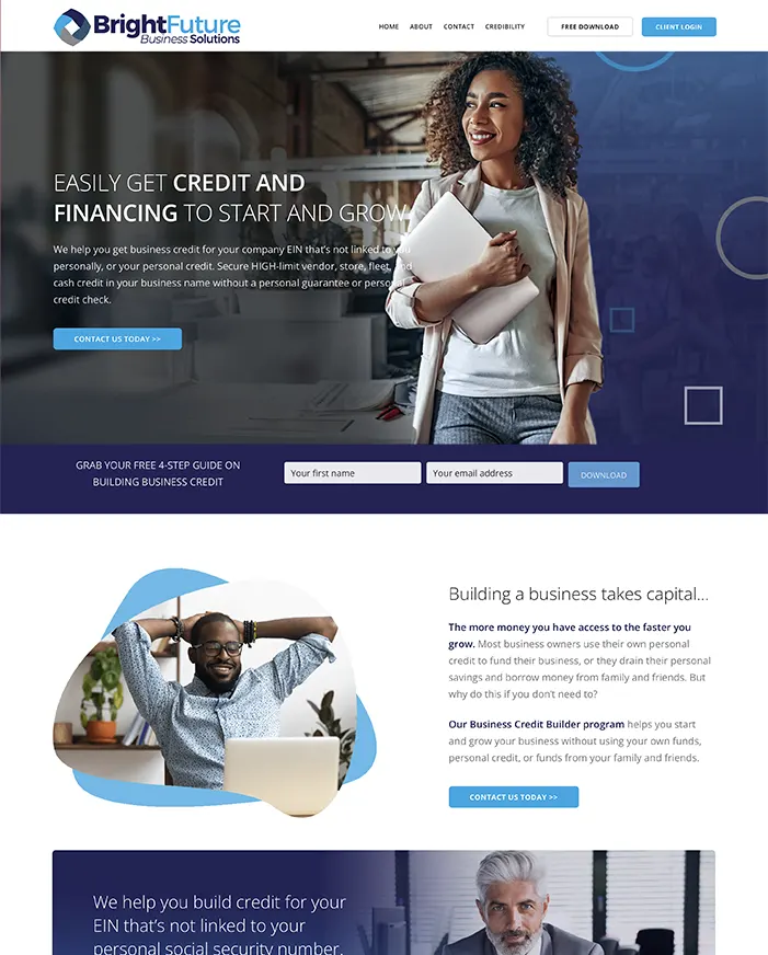 Credit Repair Website Design - Sample 4