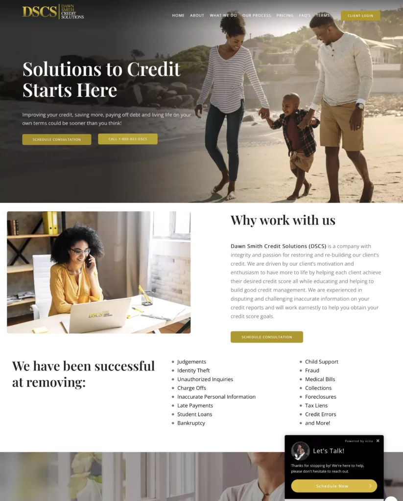 Credit Repair Website Design - Sample 7